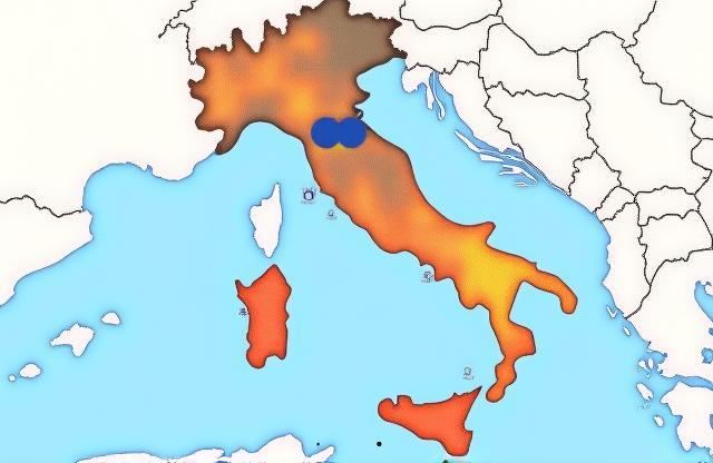 Immagine che rappresenta la copertura della rete 5G su una mappa d'Italia
